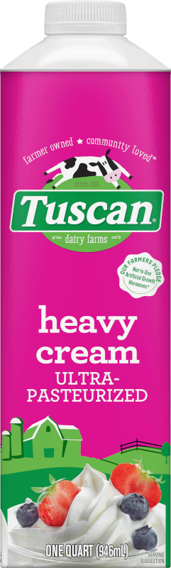 Heavy Whipping Cream Plastic Quart