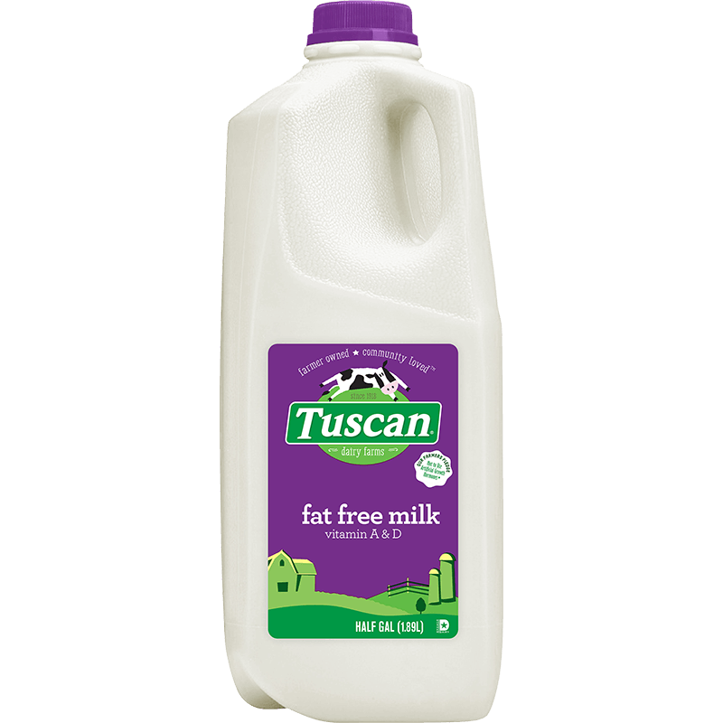 FatFree Milk Plastic Half Gallon Tuscan® Dairy Farms