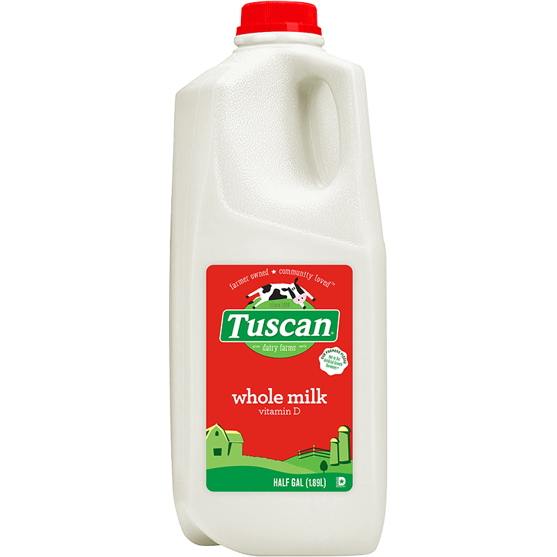 Whole Milk Plastic Half Gallon Tuscan Dairy Farms